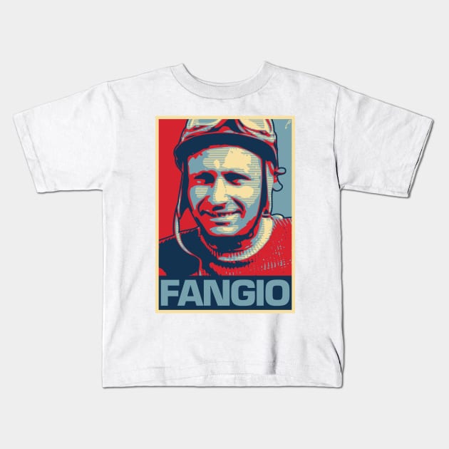 Fangio Kids T-Shirt by DAFTFISH